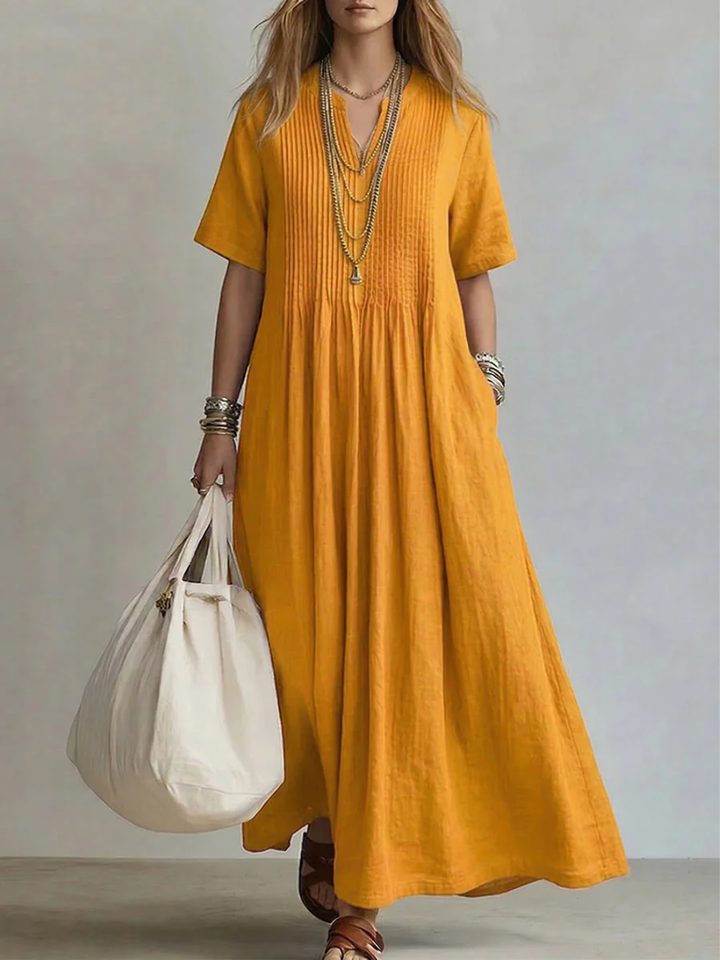 Livia Pintuck Maxi Dress 3