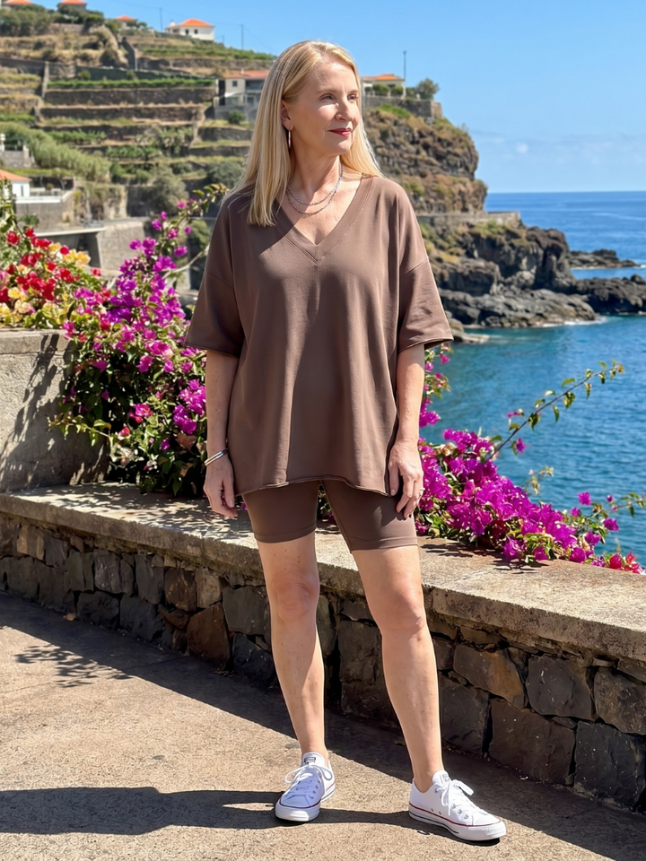 Lucinda | V Neck Top And Shorts Relaxed Fit Set 7