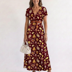 Lyra | Elegant Floral V-Neck Midi Dress 4