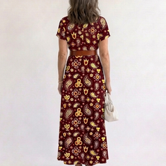 Lyra | Elegant Floral V-Neck Midi Dress 5