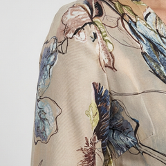 Margaret | Three Quarter Sleeve Floral Maxi Wrap Dress 2