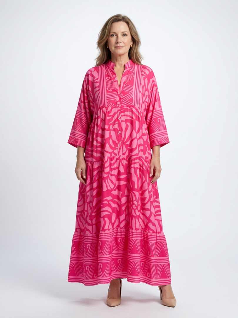 Marielle | Button Front Midi Dress 0