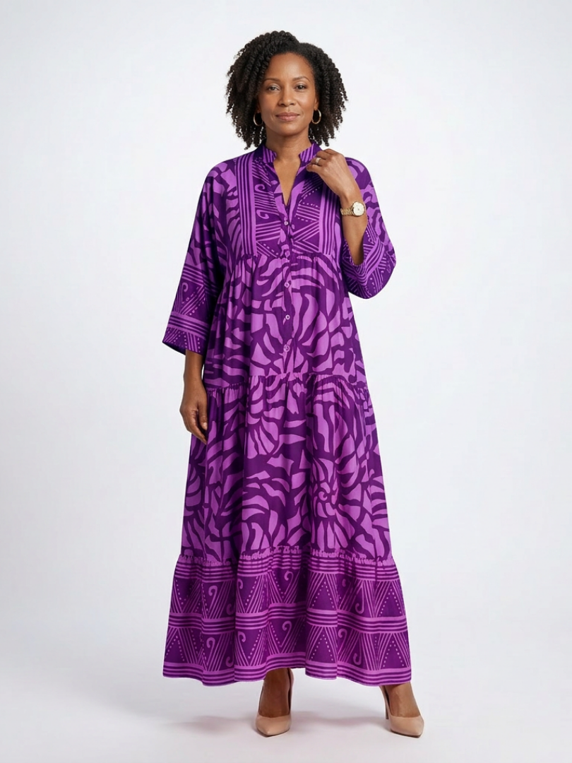 Marielle | Button Front Midi Dress 4