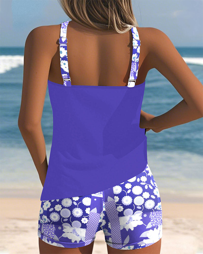 Matilda | Flower Print Swimsuit Set 1