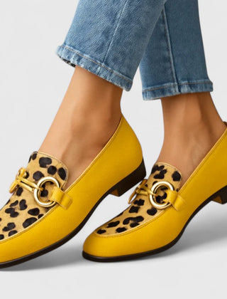 Mheiko Loafers for Women | Relaxed Fit, Structured Upper, Bold Print 0