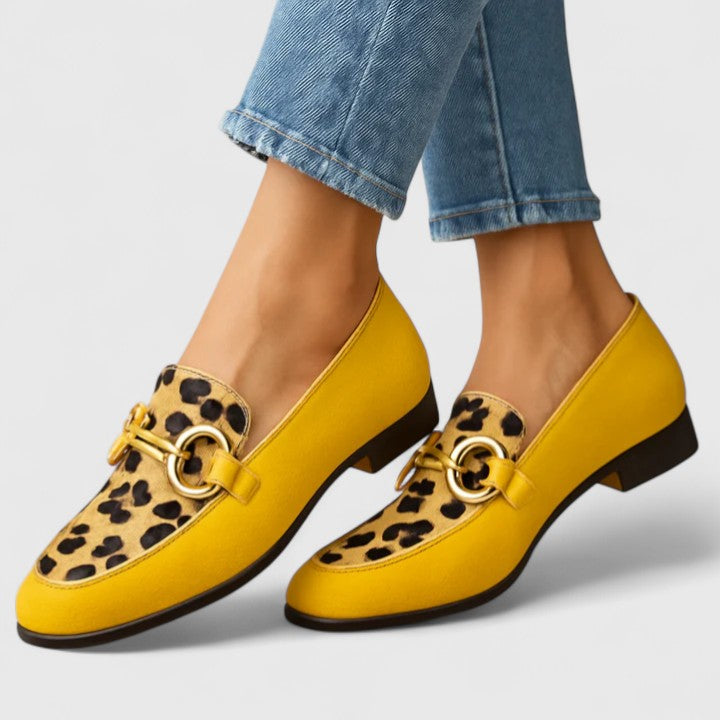 Mheiko Loafers for Women | Relaxed Fit, Structured Upper, Bold Print 0