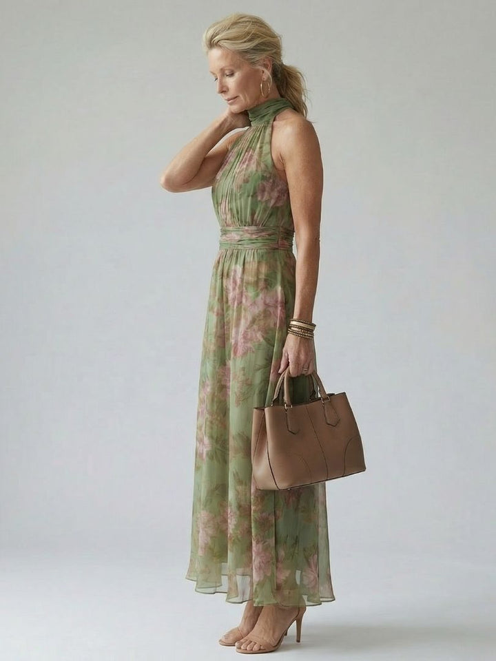 Mirelle | Gathered Halter Midi Dress 2