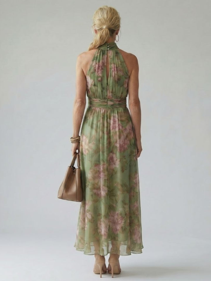 Mirelle | Gathered Halter Midi Dress 3