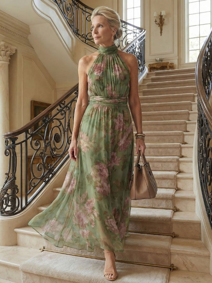 Mirelle | Gathered Halter Midi Dress 6
