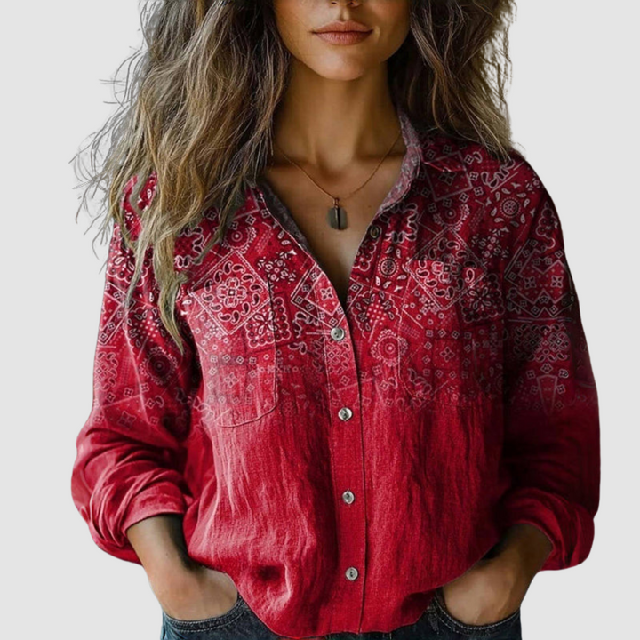 Morena | Vintage Printed Blouse 0