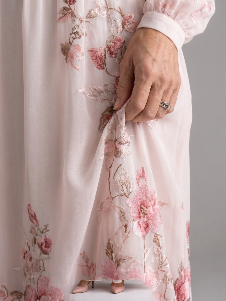 Musal | Long Sleeve Natural Flow Midi Dress 3