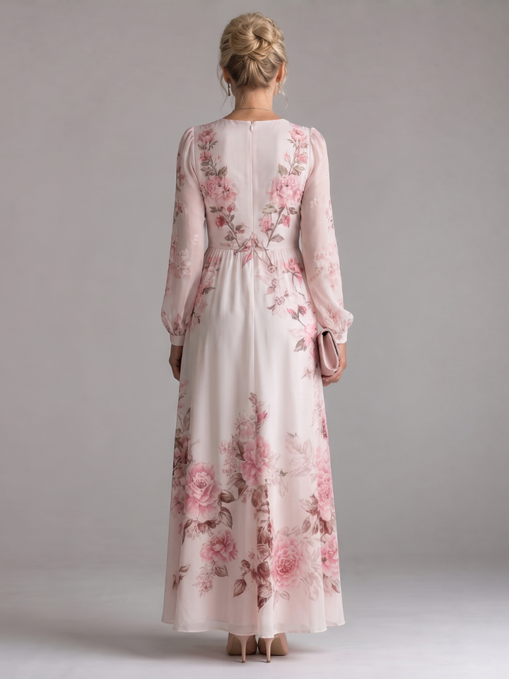 Musal | Long Sleeve Natural Flow Midi Dress 4