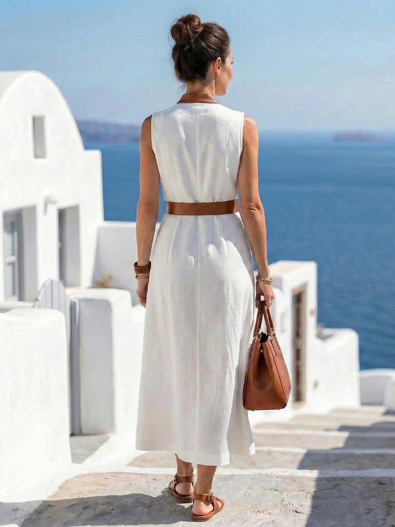 Myra | Contrast Line Midi Dress 4