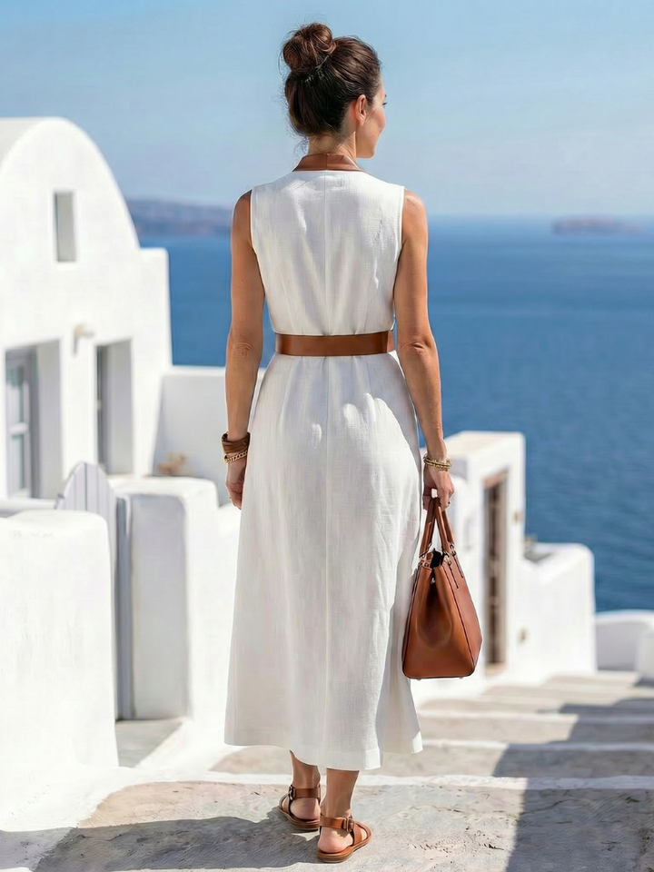 Myra | Contrast Line Midi Dress 4