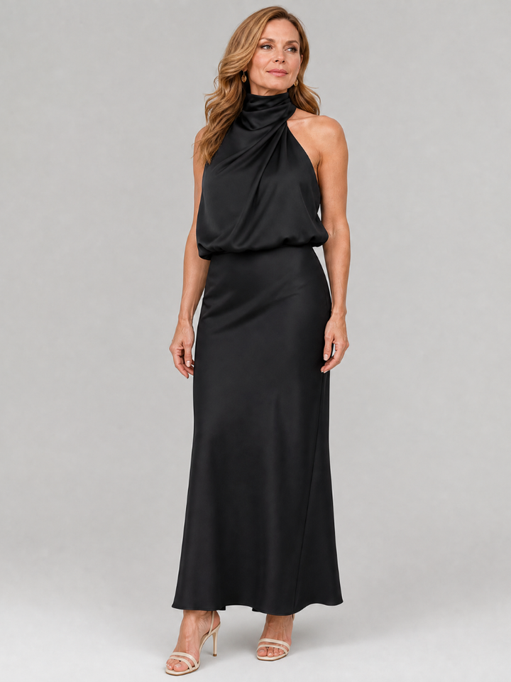 Nopal | Sleeveless Draped Neck Midi Dress 5
