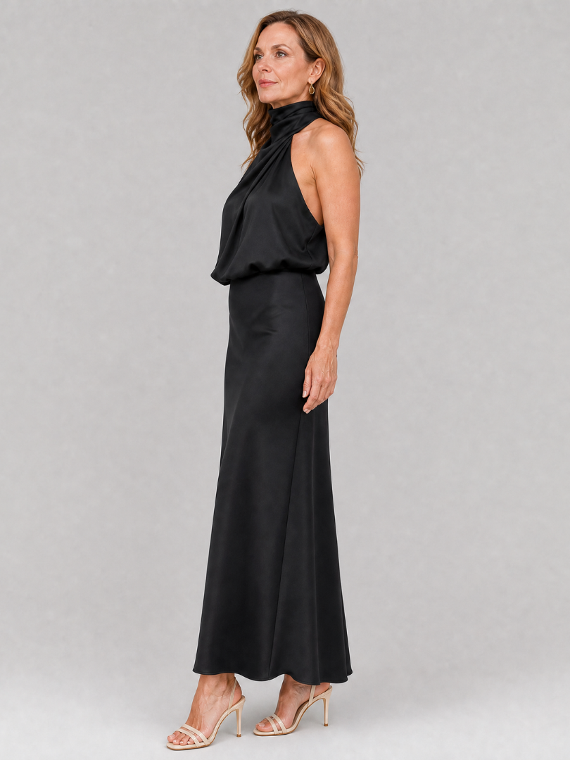 Nopal | Sleeveless Draped Neck Midi Dress 6