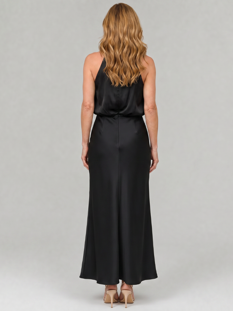 Nopal | Sleeveless Draped Neck Midi Dress 7