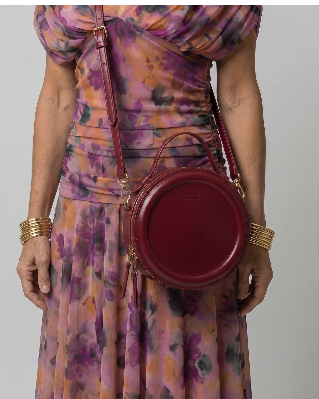 Oriana | Round Zip Crossbody Shoulder Bag 0