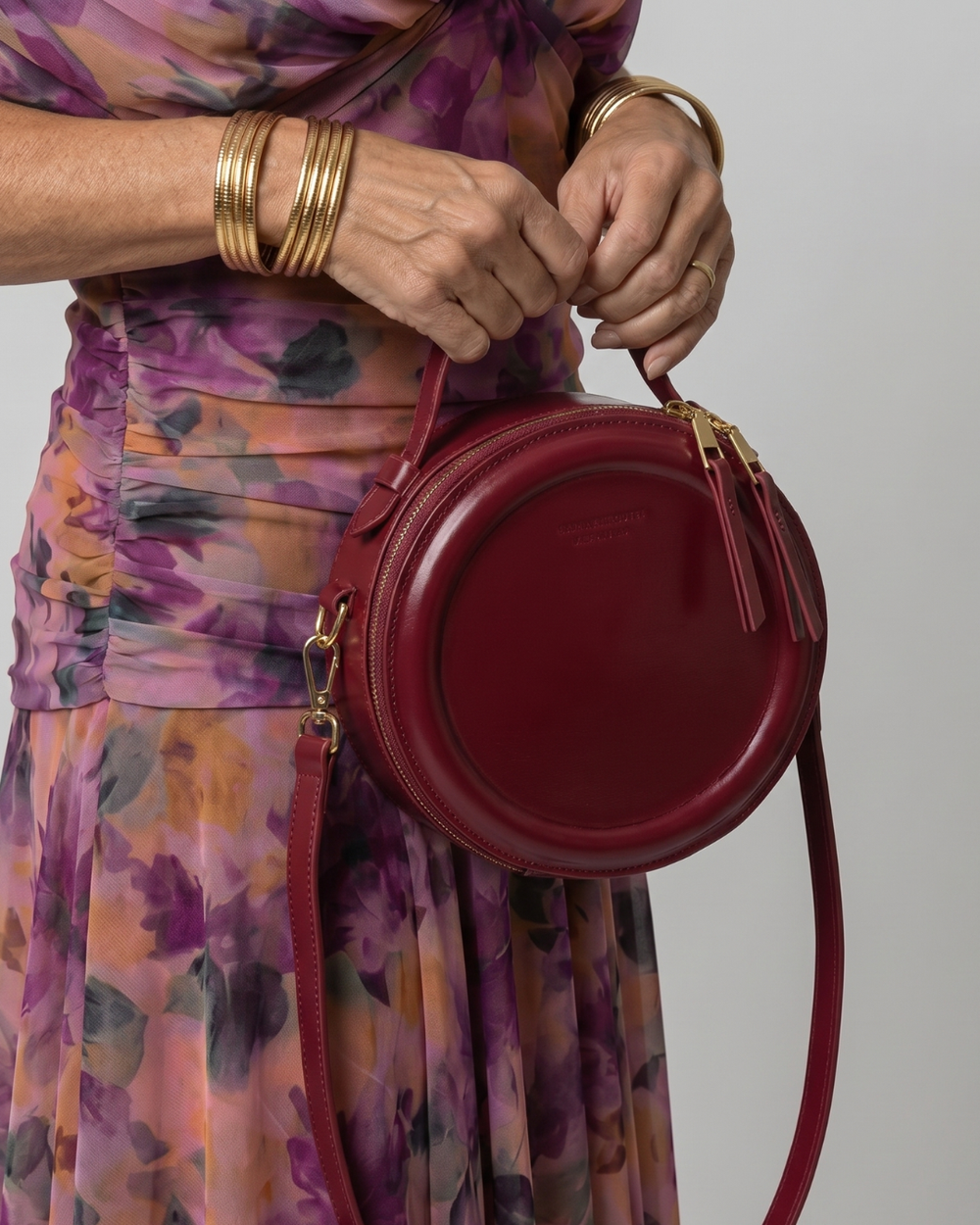 Oriana | Round Zip Crossbody Shoulder Bag 1