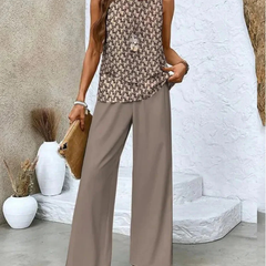 Ovelynra™ | Sleeveless Top And Wide-Leg Pants Set 8