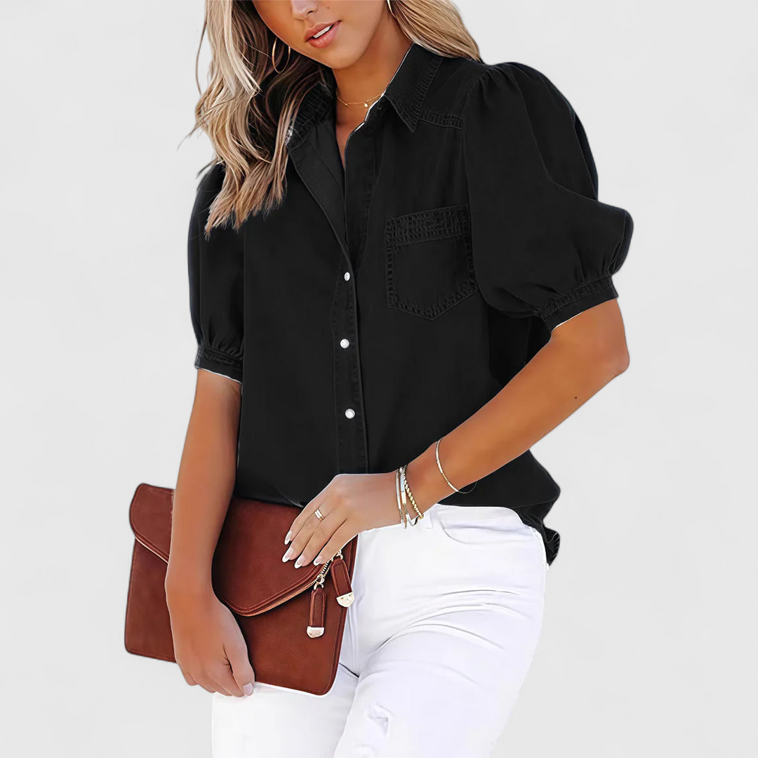 Regina | Relaxing Blouse with Puff Sleeves 2