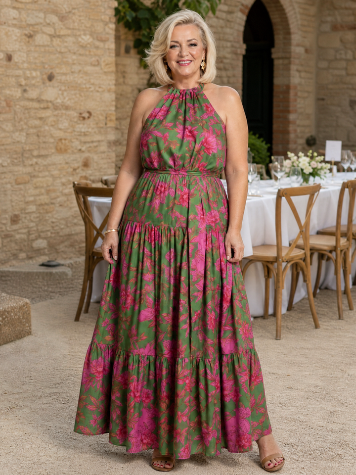 Rowen | Draped Halter Midi Dress 7