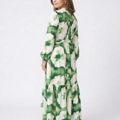 Sabine | Long Sleeve Tie Waist Tiered Maxi Dress 1