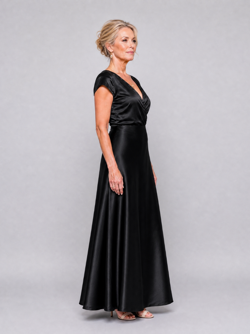 Samouse | Cap Sleeve Wrap Bodice Maxi Dress 8