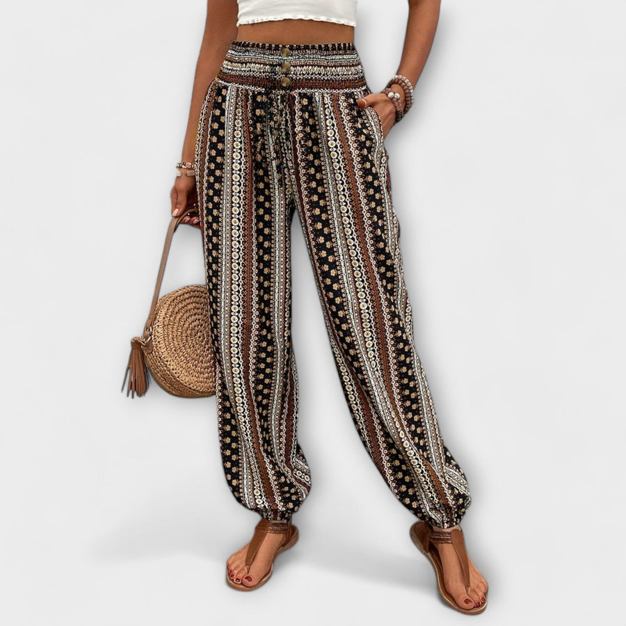 Scarlett - Pants with Ethnic Graphic 0