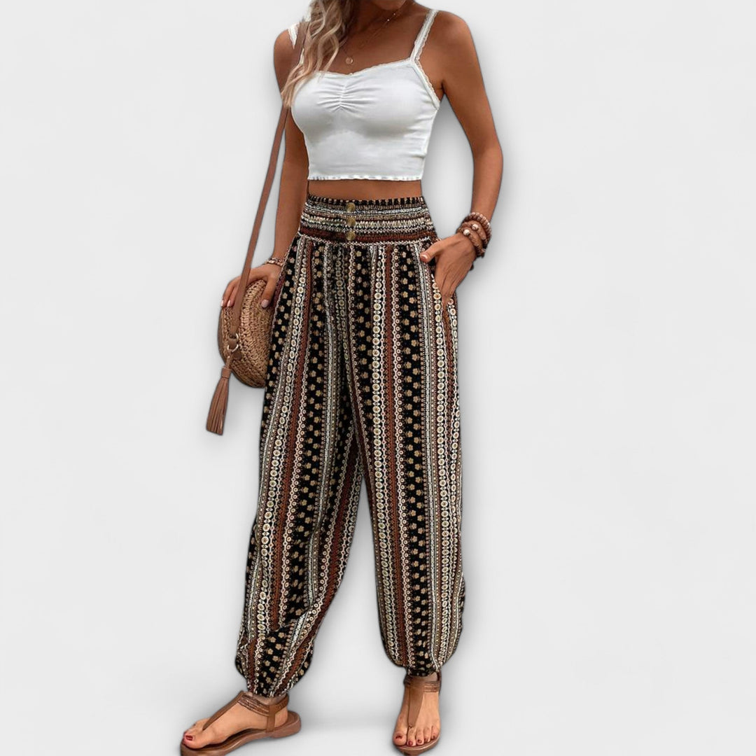 Scarlett - Pants with Ethnic Graphic 2