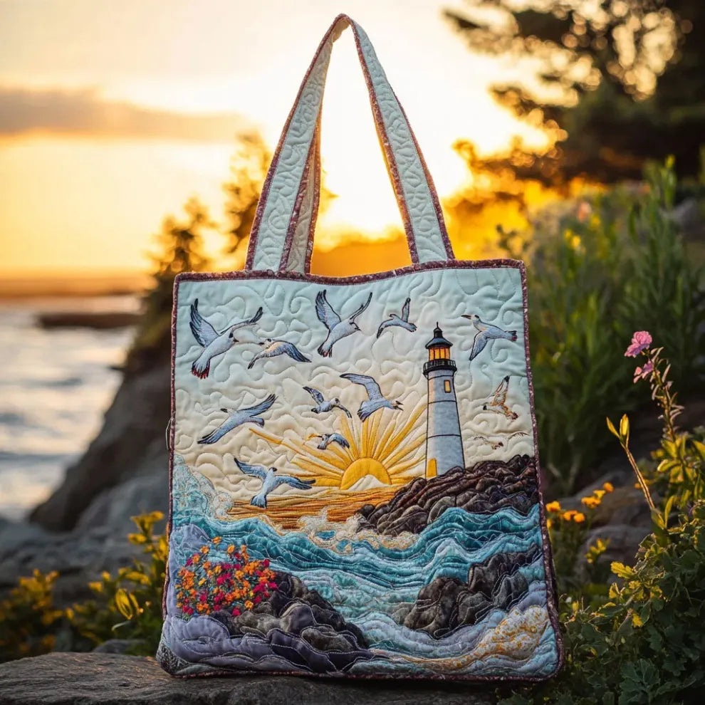 Seaside Light | Handmade Quilted Tote 0