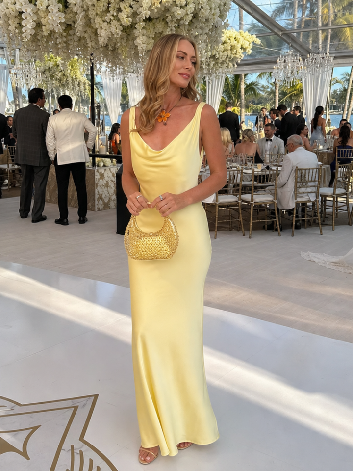 Sigler | Sleeveless Cowl Neck Fitted Maxi Dress 2