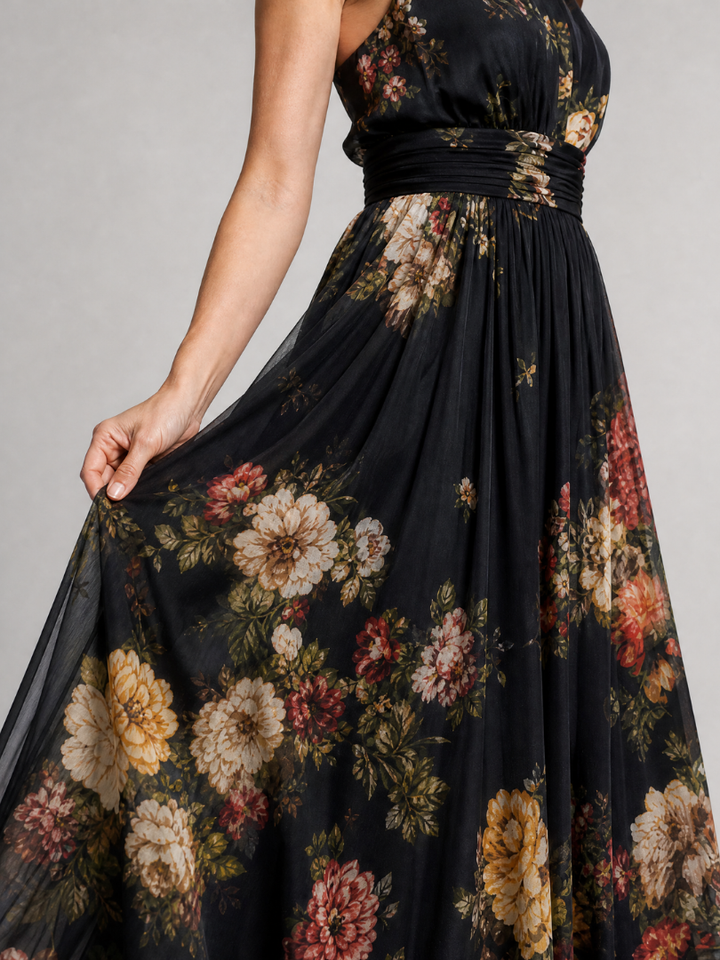 Sior | Floral Halter Neck Midi Dress 1