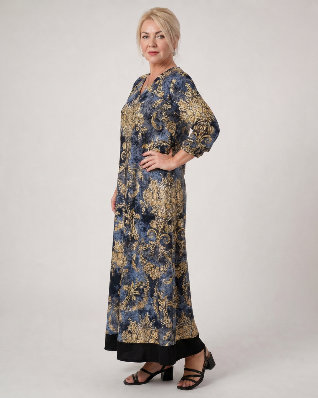 Sorrelia | Ornate Floral Print Relaxed Midi Dress 1