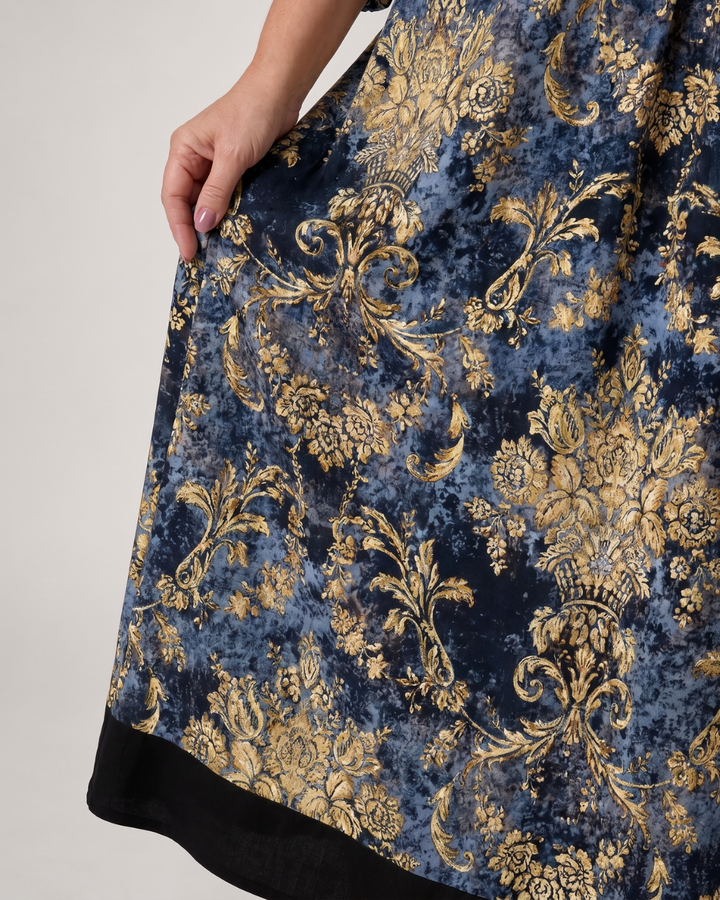 Sorrelia | Ornate Floral Print Relaxed Midi Dress 2