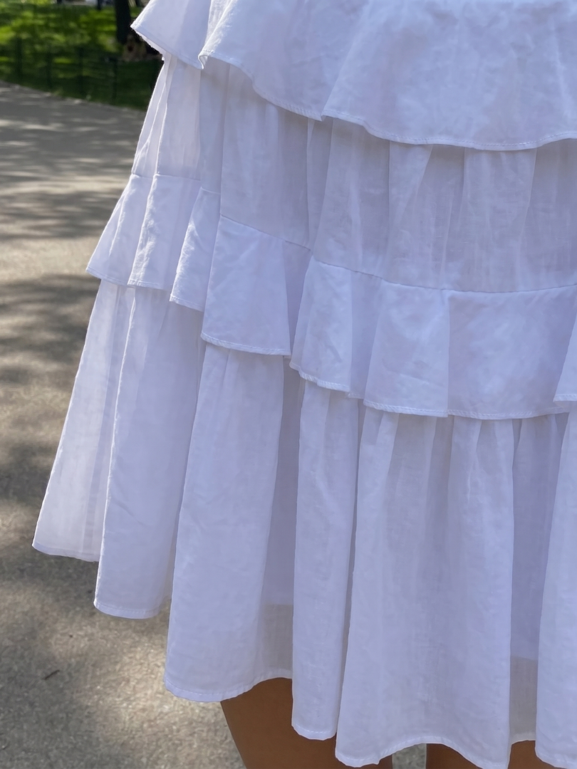 Sowan | Ruffle Layers And Relaxed Fit Mini Dress 4
