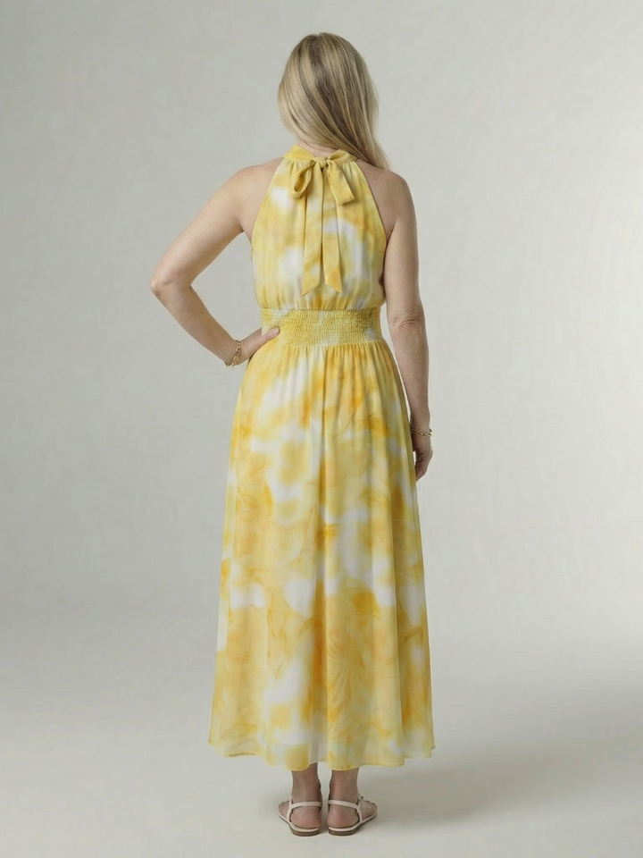 Sylin | Gathered Halter Midi Dress 3