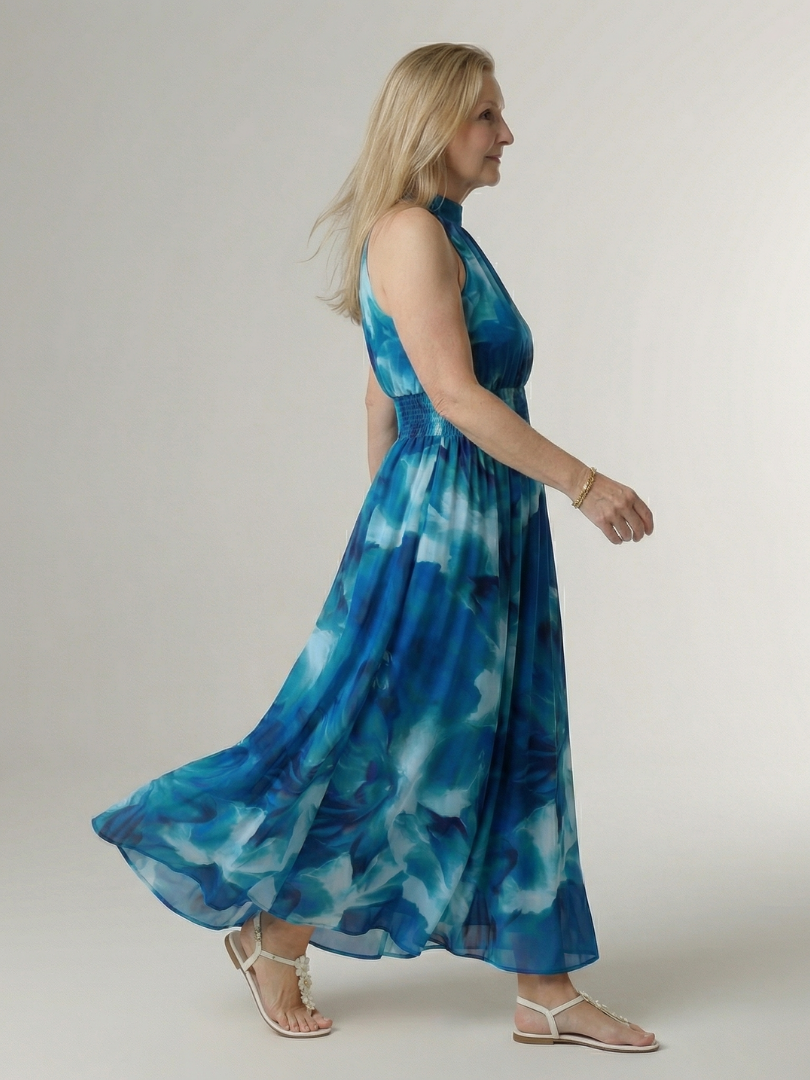 Sylin | Gathered Halter Midi Dress 5