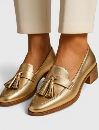 Syrelle Black Loafers for Women | Slip-On Design, Elegant Tassel Detail 0