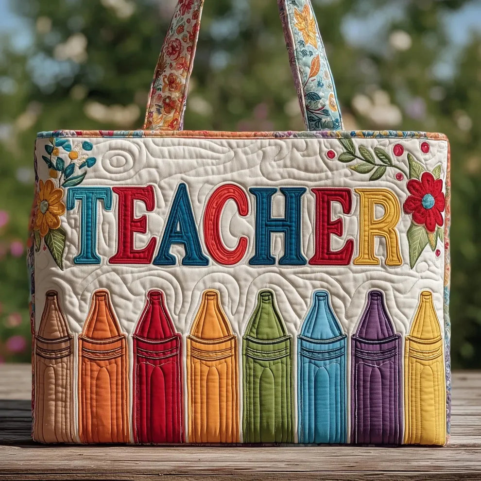 Teacher’s Joy | Handmade Quilted Tote 0