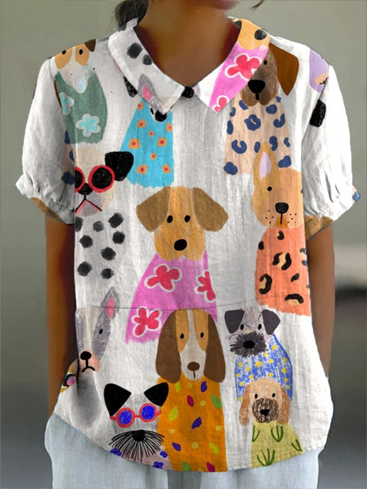 Tilly | Dog Print Shirt 0