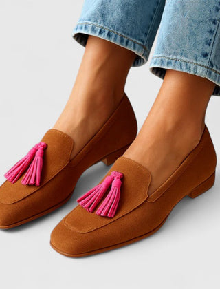 Treziel Black Loafers for Women | Elegant Slip-On with Tassel Detail 0