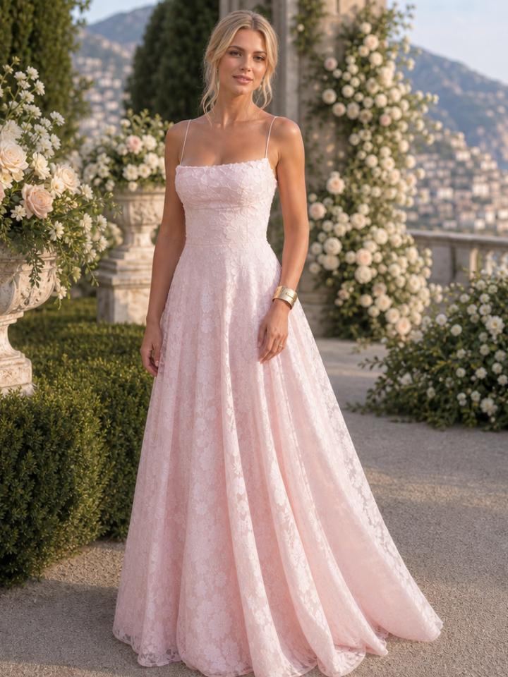 Valenne | Spaghetti Strap Full Lace Maxi Dress 1