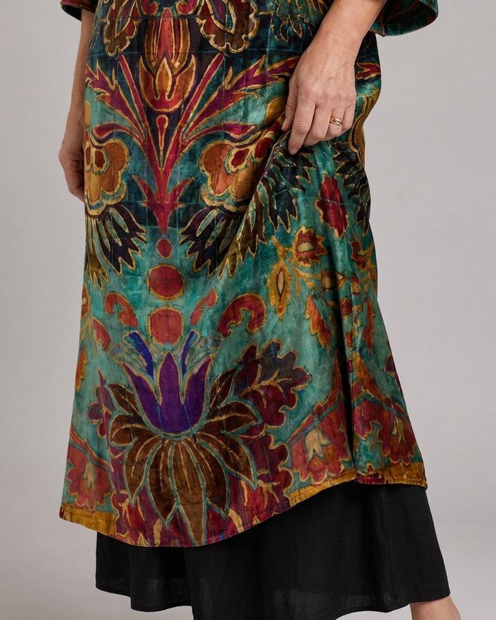Valmira | Ornate Bohemian Print Loose Fit Midi Dress 1