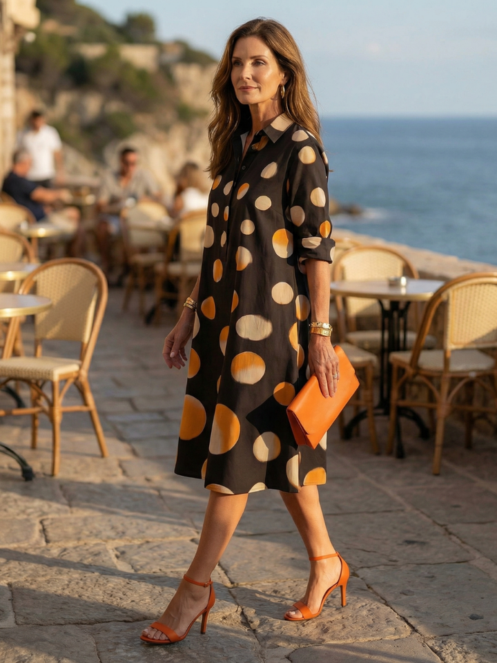 Vespera Dot Dress | Lightweight, Knee-Length, Relaxed Fit Summer Dress for Women 1