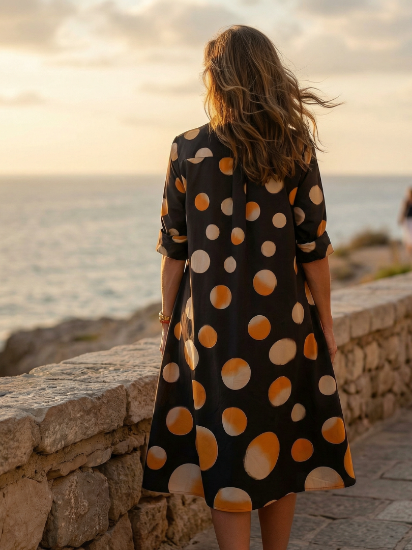 Vespera Dot Dress | Lightweight, Knee-Length, Relaxed Fit Summer Dress for Women 3
