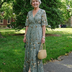 Violet & Grace™ | Floral V Neck Short Sleeve Maxi Dress 7
