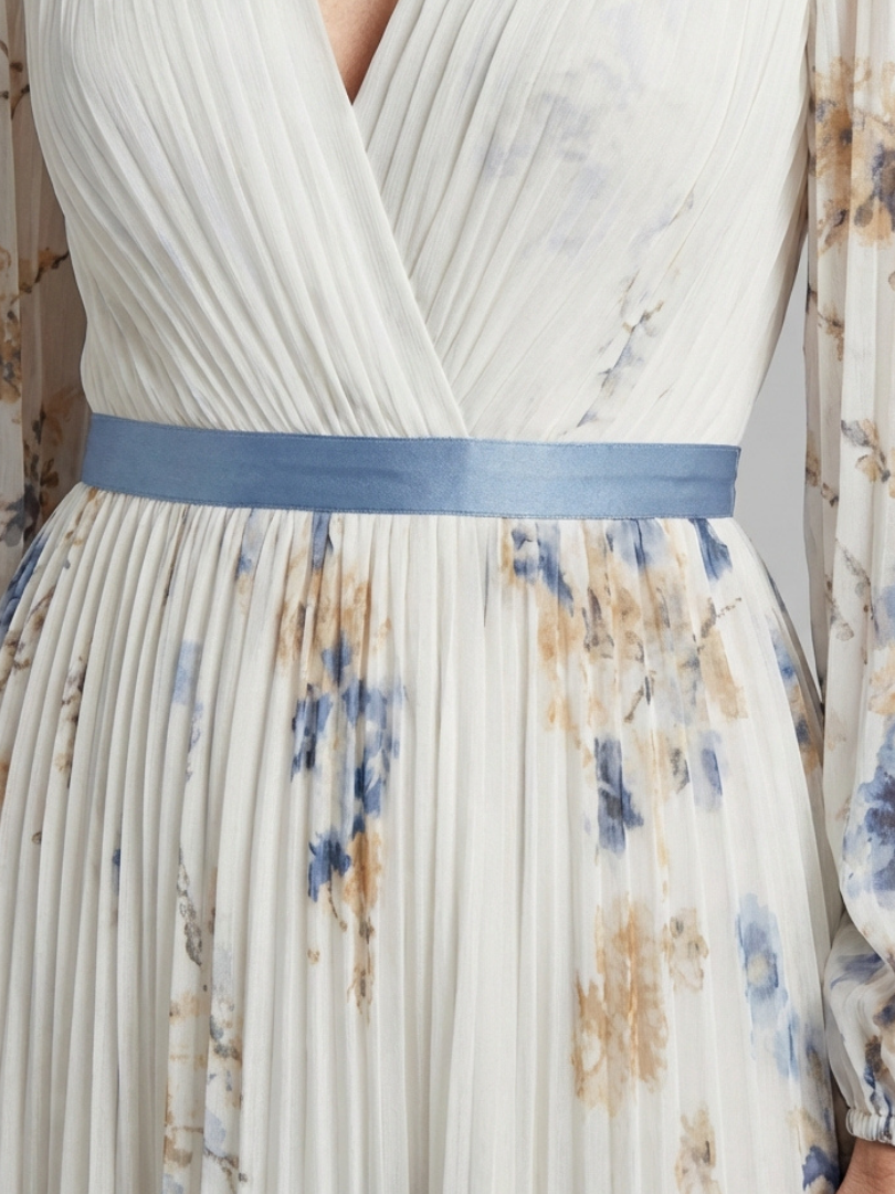 Violet & Grace™ | Long Sleeve V Neck Floral Maxi Dress 4