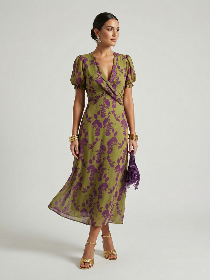 Virel | Relaxed Floral Midi Dress 0