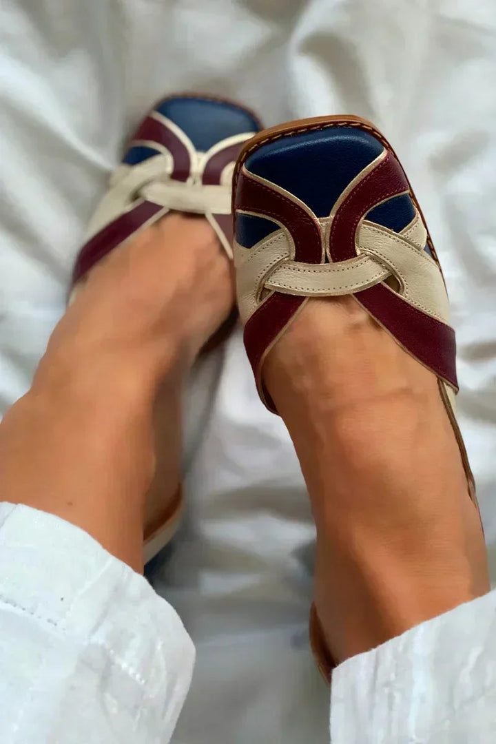 Vynelle | Tri-Color Slip-On Flats 0